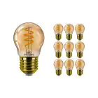 Voordeelpak 10x Philips MASTER Value LED Lustre E27 Kogel Goud 2.6W 136lm - 820 Zeer Warm Wit | Vervangt 15W